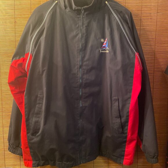 Men's Front Zip Jacket with Pockets with Sausalito Embroidered Emblem Size XL - Picture 8 of 8